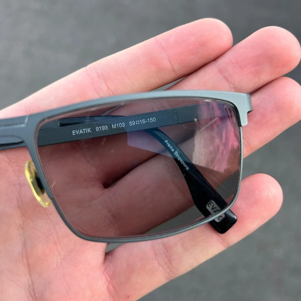 Evatik 9193 M103 Mens Sunglasses Frames 59‎ 16 150 Gunmetal Grey Rectangular